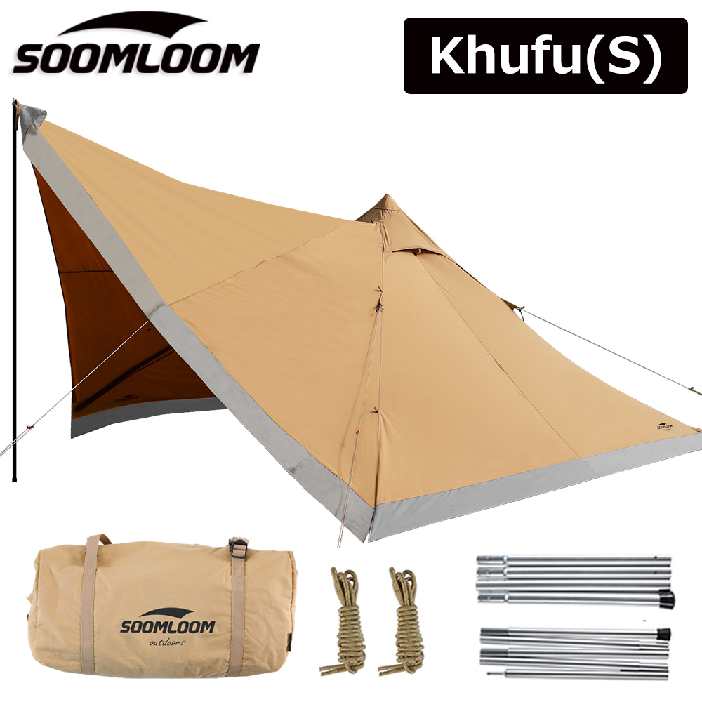 Soomloom テント Khufu ティピーテント スクエアワンポール TC素材 耐水圧450mm